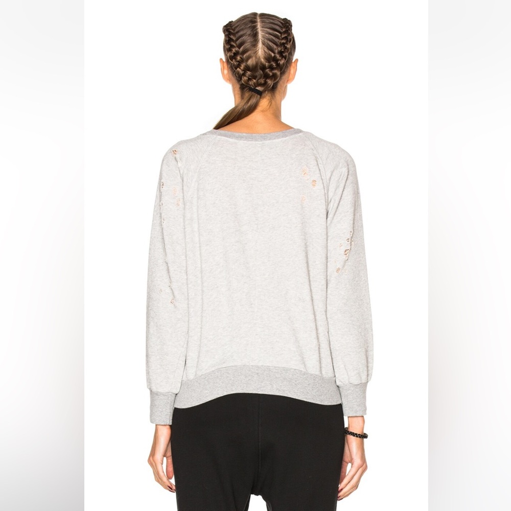 Unravel Shredded Raglan Crewneck Sweatshirt - Picture 4 of 4